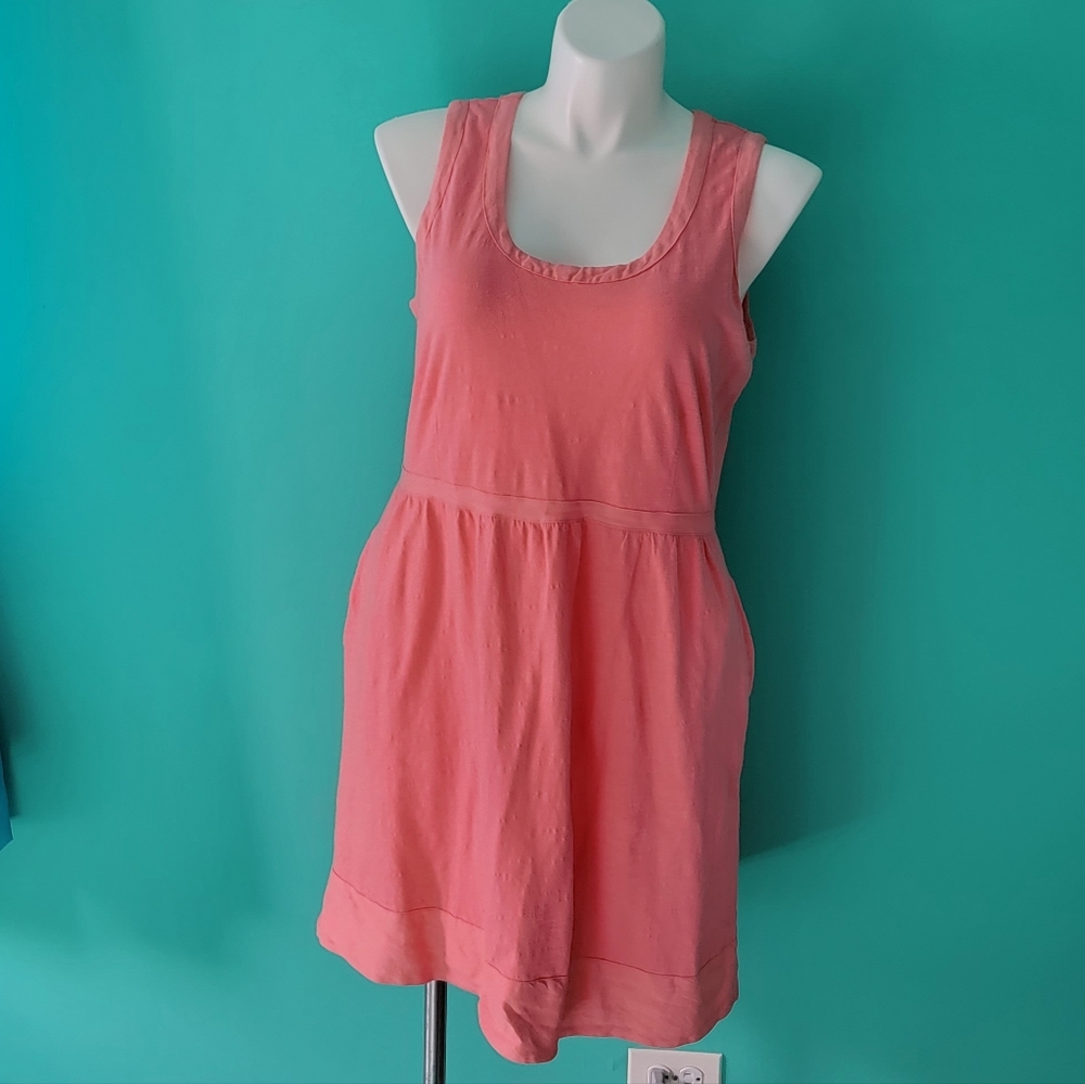 Peach Coral J Crew Sleeveless Dress